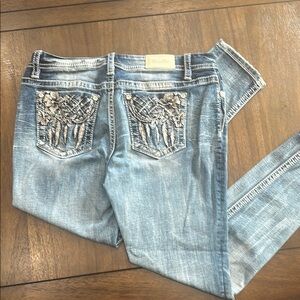 Miss Me Blue Skinny jeans. Size 33x30. Perfect like new condition.